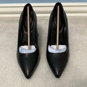 Aerosoles Black Leather Women's Heels-Isabel NEW